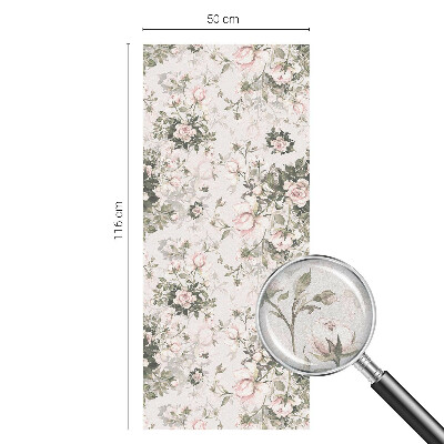 Vinil para vidro privacidade padrão vitral Beleza floral