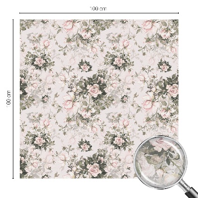 Vinil para vidro privacidade padrão vitral Beleza floral