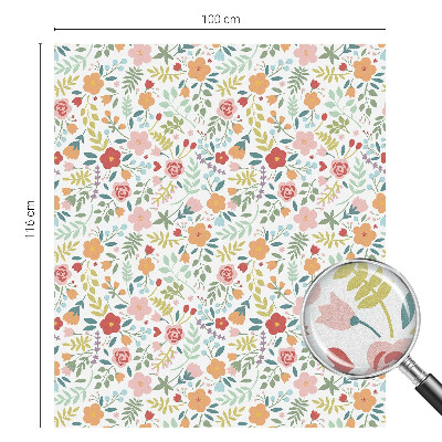 Película decorativa para janela privacidade Estampa floral