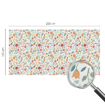 Película decorativa para janela privacidade Estampa floral