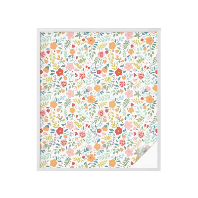 Película decorativa para janela privacidade Estampa floral