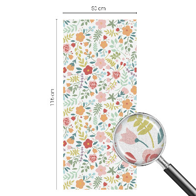 Película decorativa para janela privacidade Estampa floral
