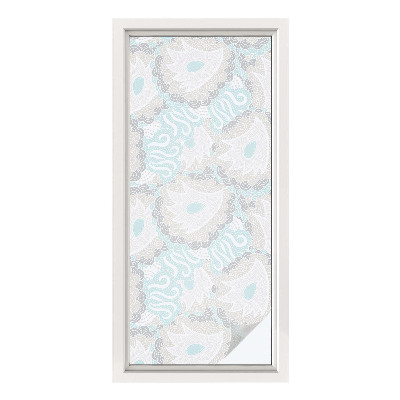 Película de vidro vitral autocolante Penas delicadas