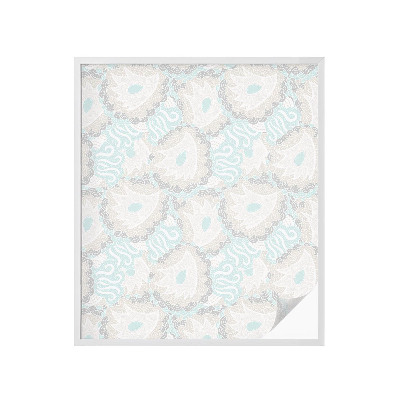 Película de vidro vitral autocolante Penas delicadas