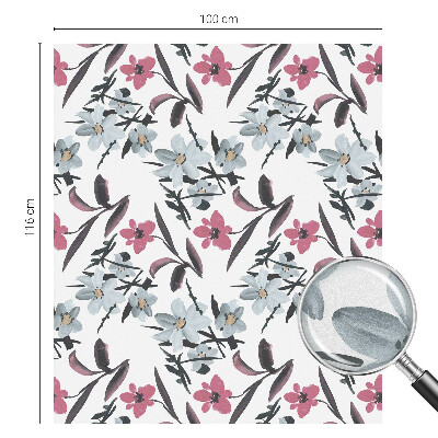 Película decorativa para janela privacidade Estampa floral