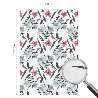 Película decorativa para janela privacidade Estampa floral