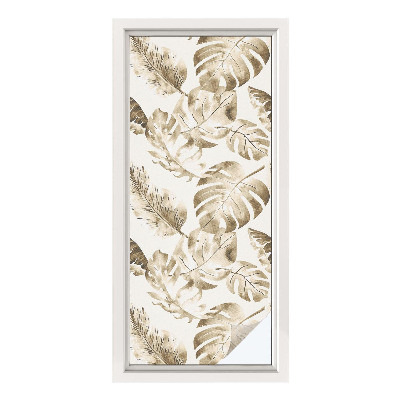 Película de vidro vitral autocolante Plantas tropicais