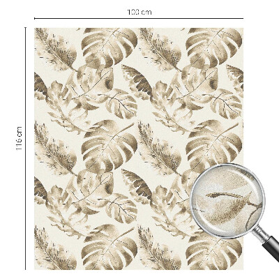 Película de vidro vitral autocolante Plantas tropicais