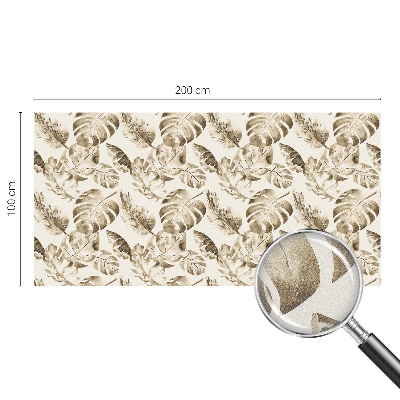 Película de vidro vitral autocolante Plantas tropicais