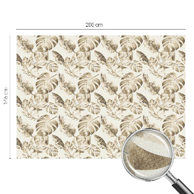 Película de vidro vitral autocolante Plantas tropicais