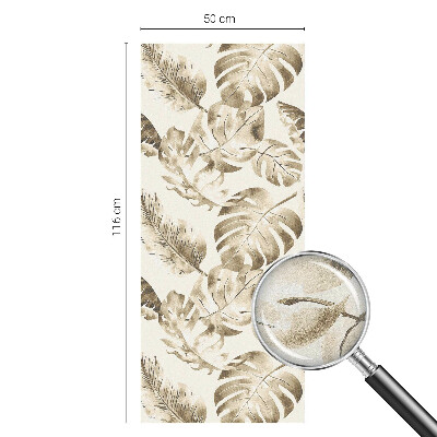 Película de vidro vitral autocolante Plantas tropicais