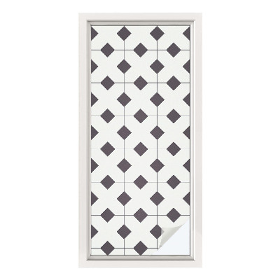 Película vidro janela privacidade Diamantes pretos e brancos