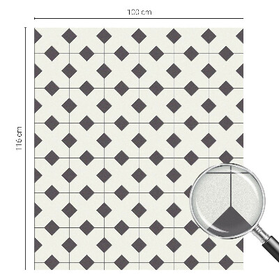 Película vidro janela privacidade Diamantes pretos e brancos