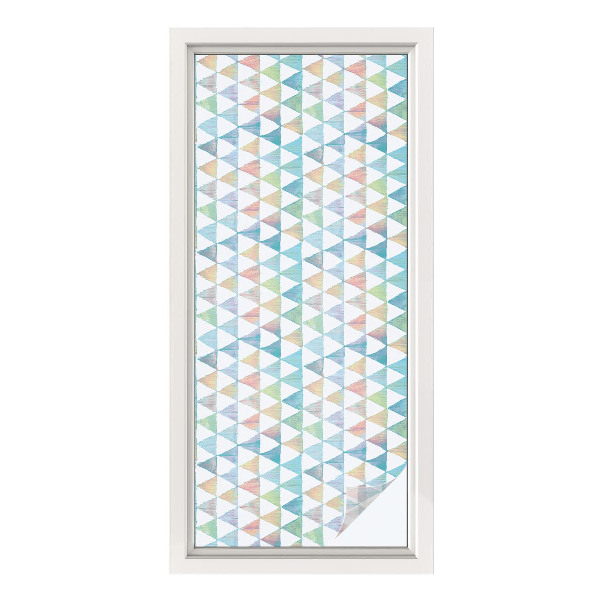 Vinil para vidro privacidade padrão vitral Triângulos geométricos