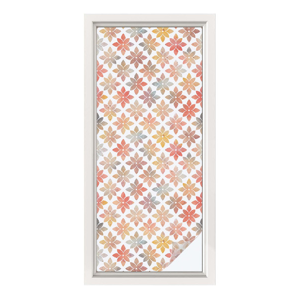 Vinil para vidro privacidade padrão vitral Beleza floral