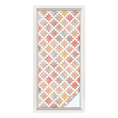 Vinil para vidro privacidade padrão vitral Beleza floral