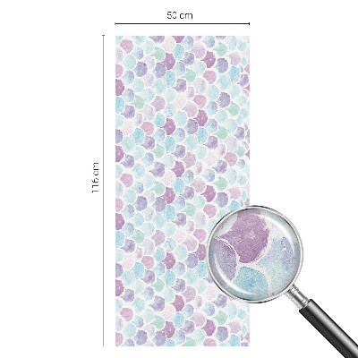 Película de vidro vitral autocolante Bolinhas em tons pastel