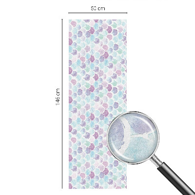 Película de vidro vitral autocolante Bolinhas em tons pastel