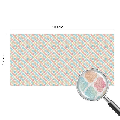Película de privacidade para janela efeito vitral Aquarelas coloridas