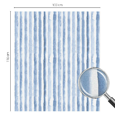 Película de vidro vitral autocolante Listras azuis