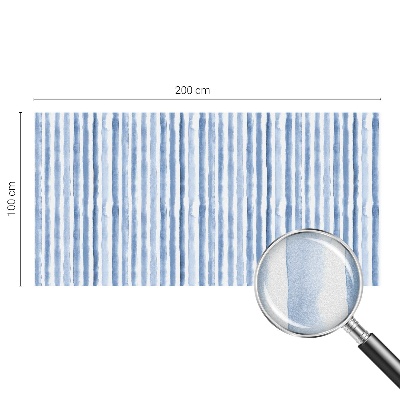 Película de vidro vitral autocolante Listras azuis