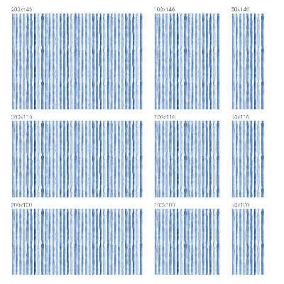 Película de vidro vitral autocolante Listras azuis