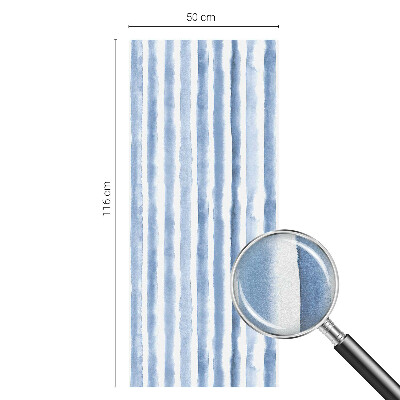 Película de vidro vitral autocolante Listras azuis