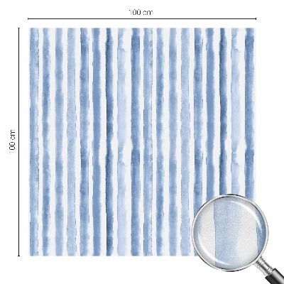 Película de vidro vitral autocolante Listras azuis