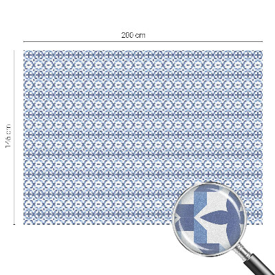 Película de vidro vitral autocolante Mosaico azul