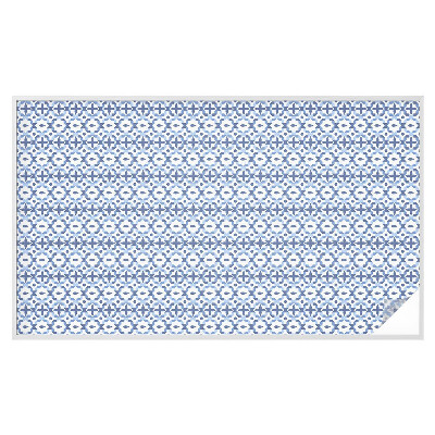 Película de vidro vitral autocolante Mosaico azul