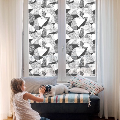 Película de vidro vitral autocolante Figuras geométricas