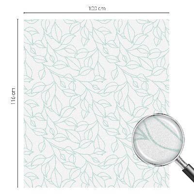 Vinil para vidro privacidade padrão vitral Folhas delicadas