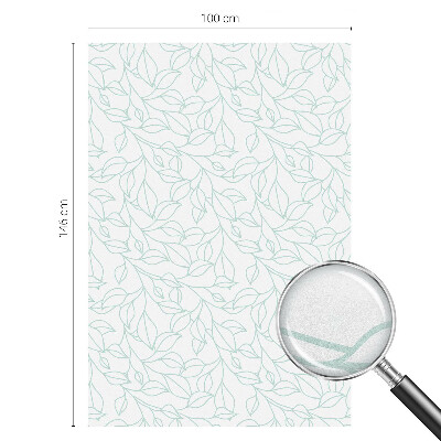 Vinil para vidro privacidade padrão vitral Folhas delicadas