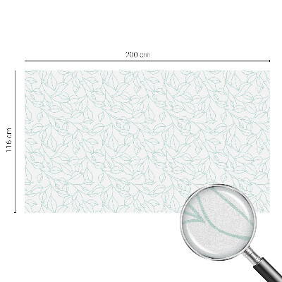 Vinil para vidro privacidade padrão vitral Folhas delicadas