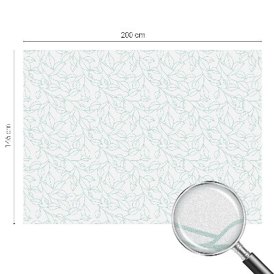 Vinil para vidro privacidade padrão vitral Folhas delicadas