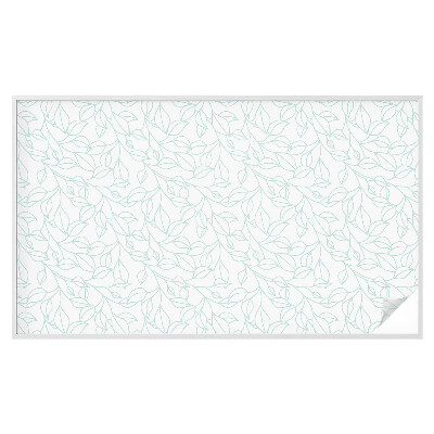 Vinil para vidro privacidade padrão vitral Folhas delicadas