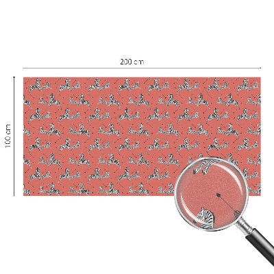 Vinil para vidro privacidade padrão vitral motivo de zebra