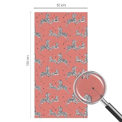 Vinil para vidro privacidade padrão vitral motivo de zebra