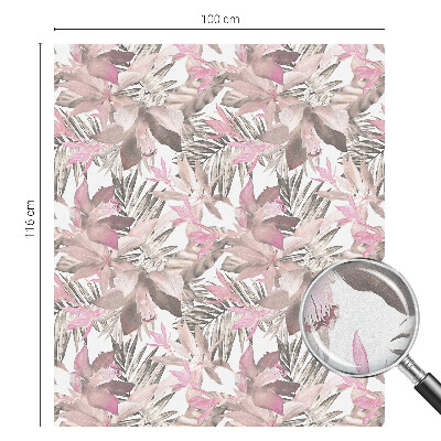 Película de privacidade para janela efeito vitral Flores em tons pastel