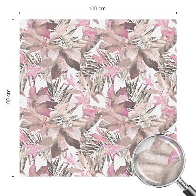 Película de privacidade para janela efeito vitral Flores em tons pastel