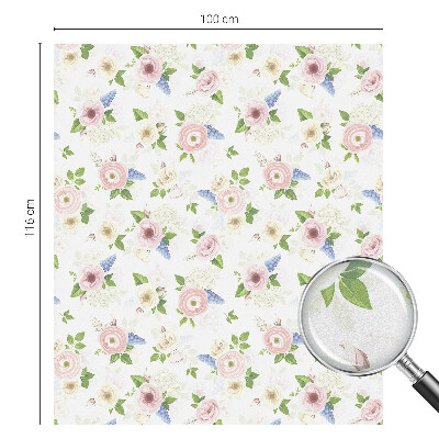 Película decorativa para janela privacidade Estampa floral