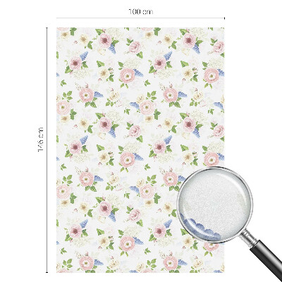 Película decorativa para janela privacidade Estampa floral