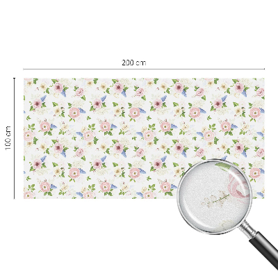 Película decorativa para janela privacidade Estampa floral