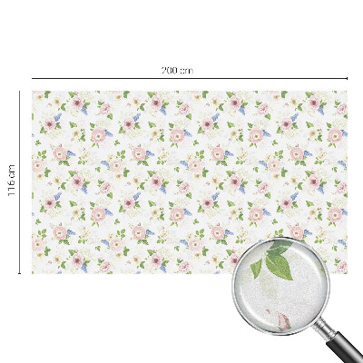 Película decorativa para janela privacidade Estampa floral