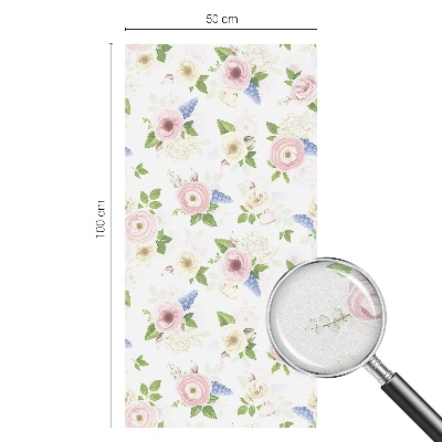 Película decorativa para janela privacidade Estampa floral