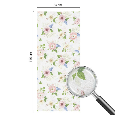 Película decorativa para janela privacidade Estampa floral