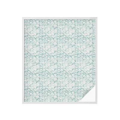 Película de vidro vitral autocolante Onda verde