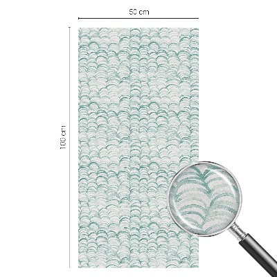 Película de vidro vitral autocolante Onda verde