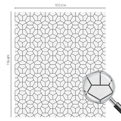 Película decorativa para janela privacidade cubos geométricos