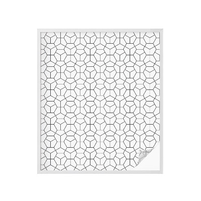 Película decorativa para janela privacidade cubos geométricos